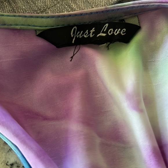 Just Love Tye Die Spandex Maxi Dress Medium - Picture 3 of 8